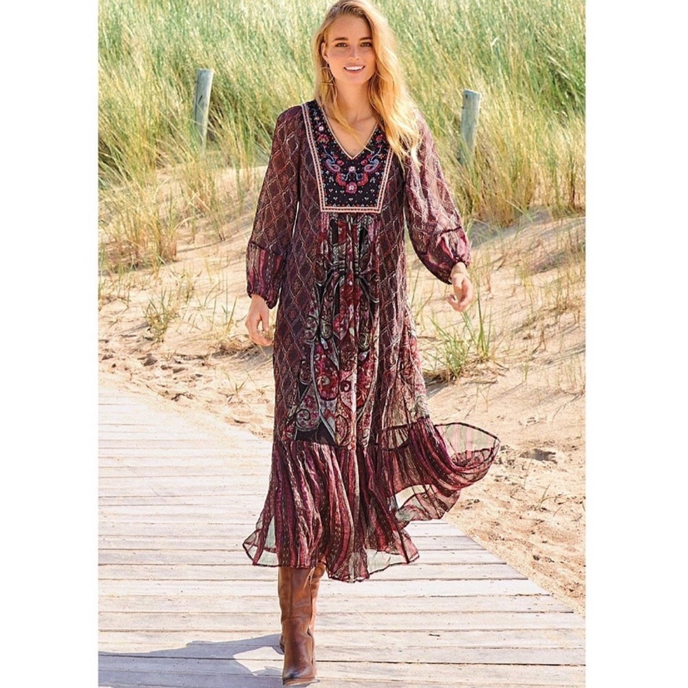 NWT Soft Surroundings Mosaic Dress, XS (2-4)